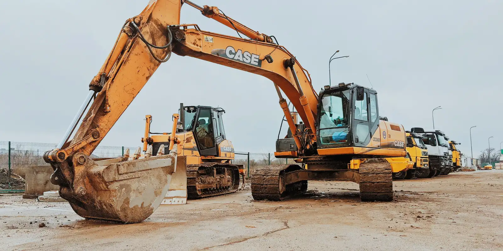 Excavation fleet equipment lineup in Las Vegas