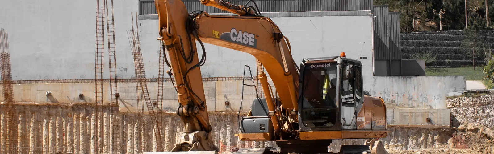 Excavator on a job site in Las Vegas
